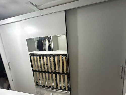 White freestanding wardrobe - wardrobe,, 3
