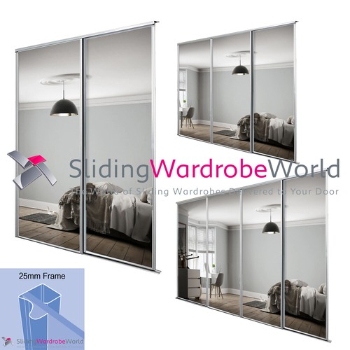 Spacepro silver framed mirror - silver,