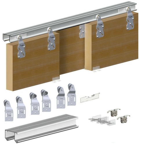 Double sliding rail track - sliding,