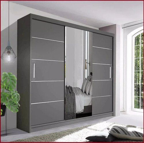 Sliding wardrobe with - with, mirror