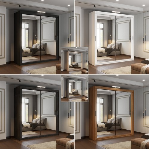 Double mirror sliding door - mirror,