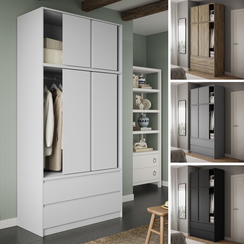 240cm sliding door drawer - 240cm,